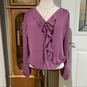 WHBM Size 4 Mauve Blouse